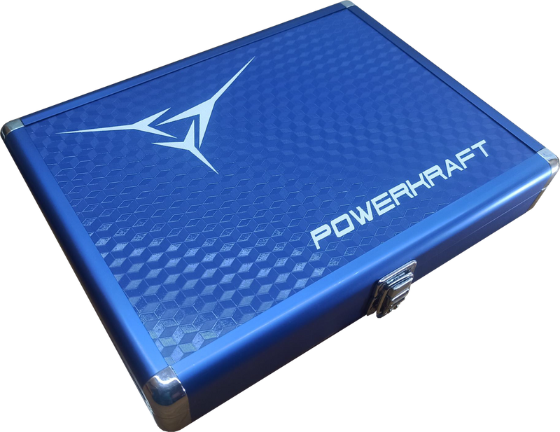 Powerkraft Table Tennis Aluminium Racket Case – Blue